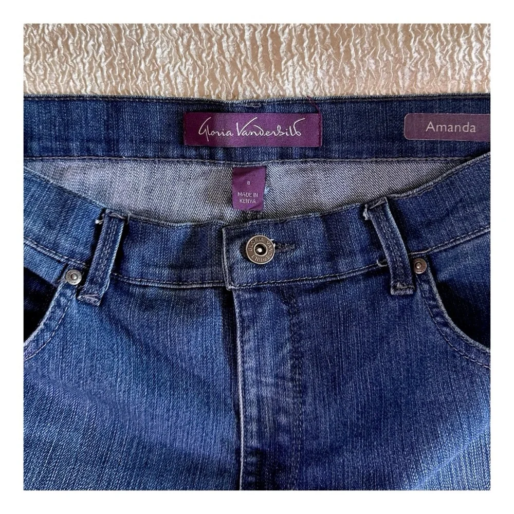 Gloria Vanderbilt Amanda Straight Leg Jeans Size 8 New. - Picture 4 of 4